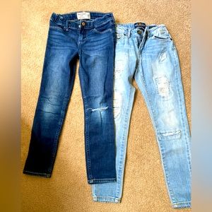 2 pairs Girls Jeans Size 7 and 7/8